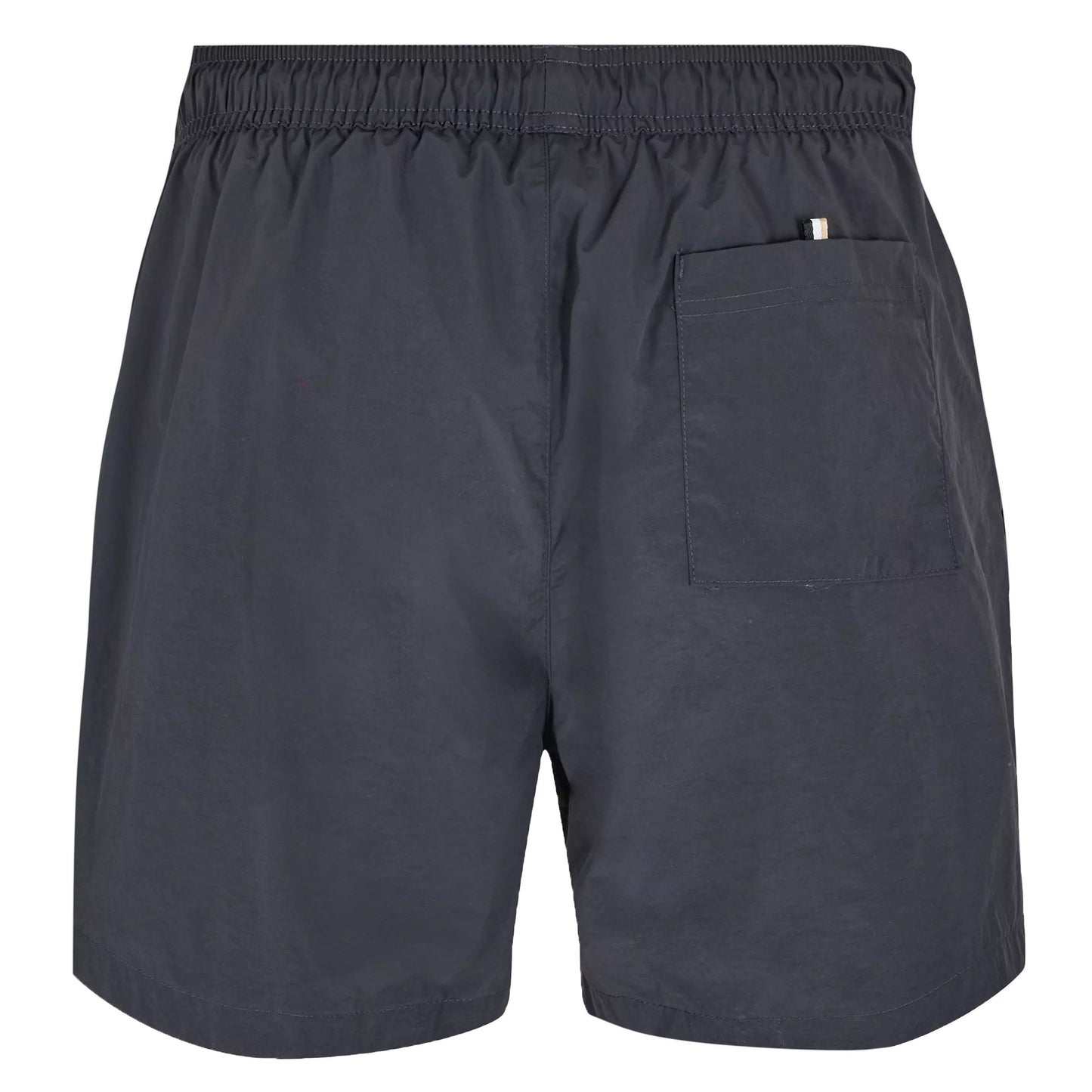 Navy - Back - Boss Mens Louis Stripe Swimming Trunks