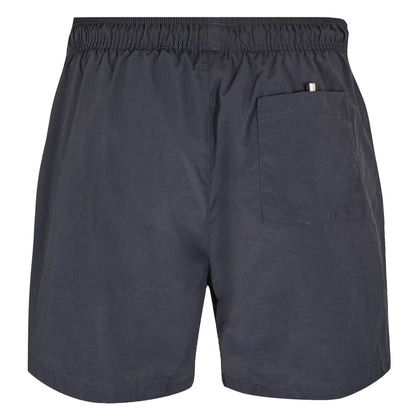 Navy - Back - Boss Mens Louis Stripe Swimming Trunks