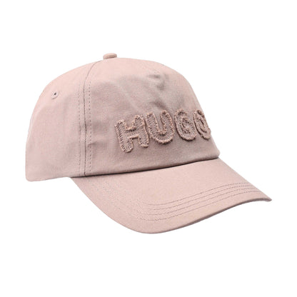 Beige - Front - Hugo Womens-Ladies Cara-FR Logo Raw Edge Baseball Cap