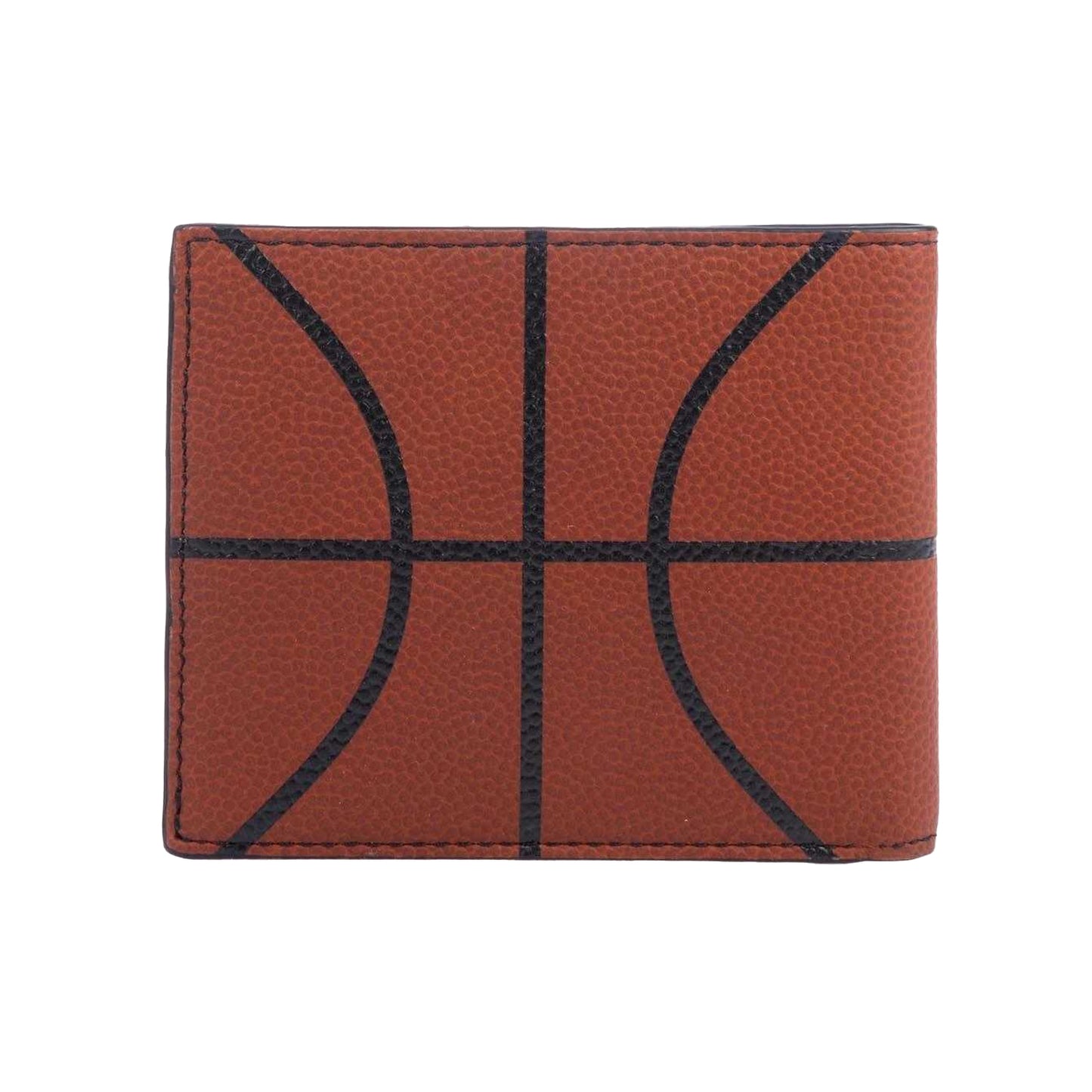 Orange-Black - Back - Off White Bifold Basketball Wallet