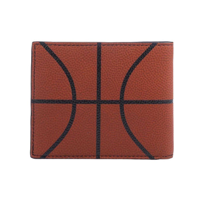 Orange-Black - Back - Off White Bifold Basketball Wallet