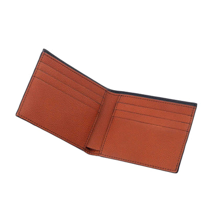 Orange-Black - Side - Off White Bifold Basketball Wallet