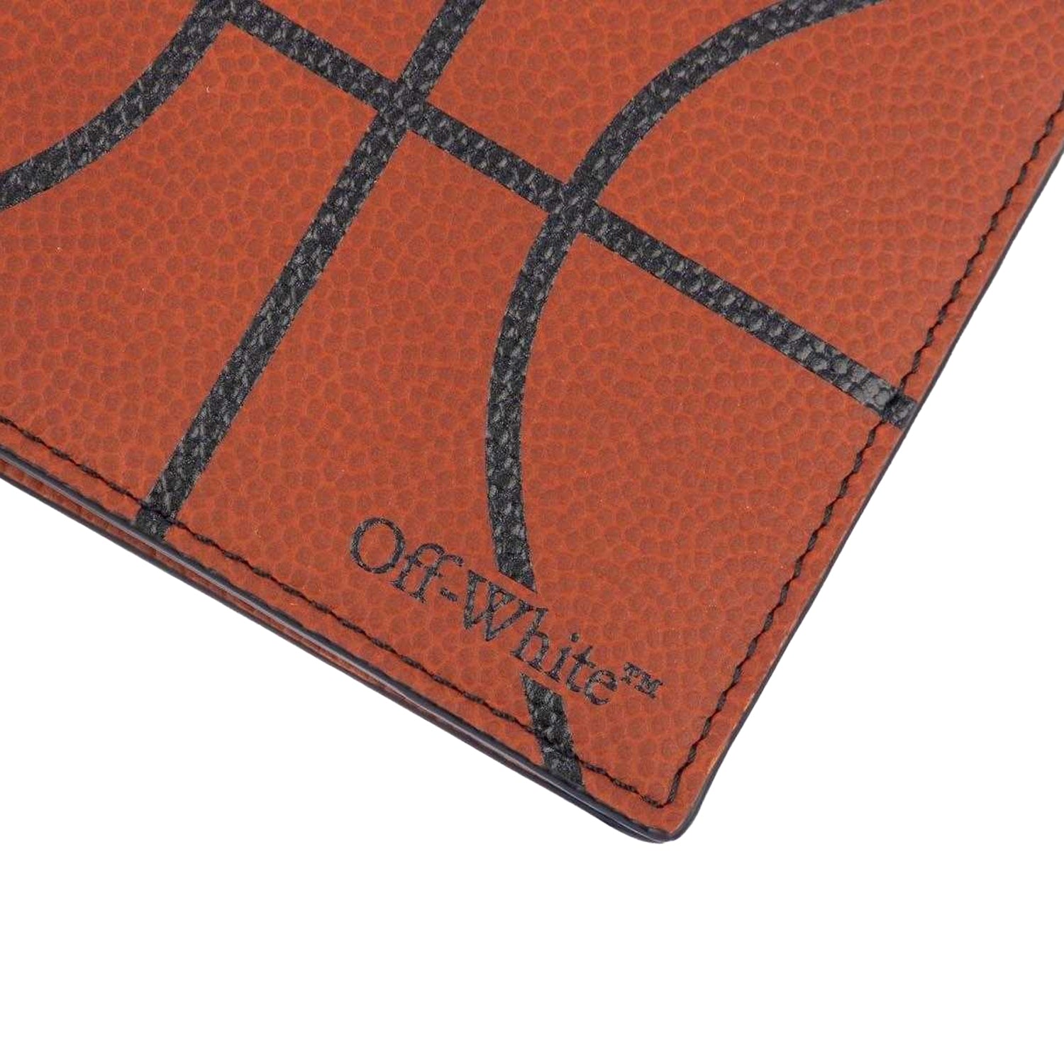 Orange-Black - Pack Shot - Off White Bifold Basketball Wallet