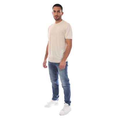 White - Lifestyle - Boss Mens H-Jiovanni Tipped Short-Sleeved Sweatshirt