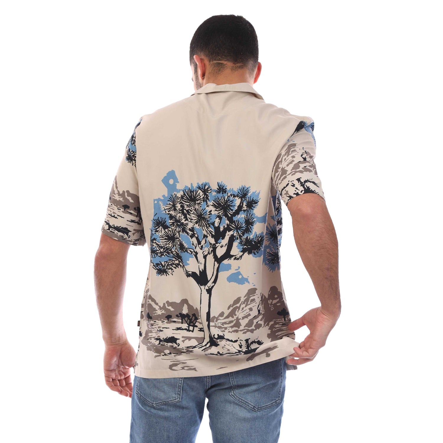 Beige - Back - Boss Mens Rayer Shirt