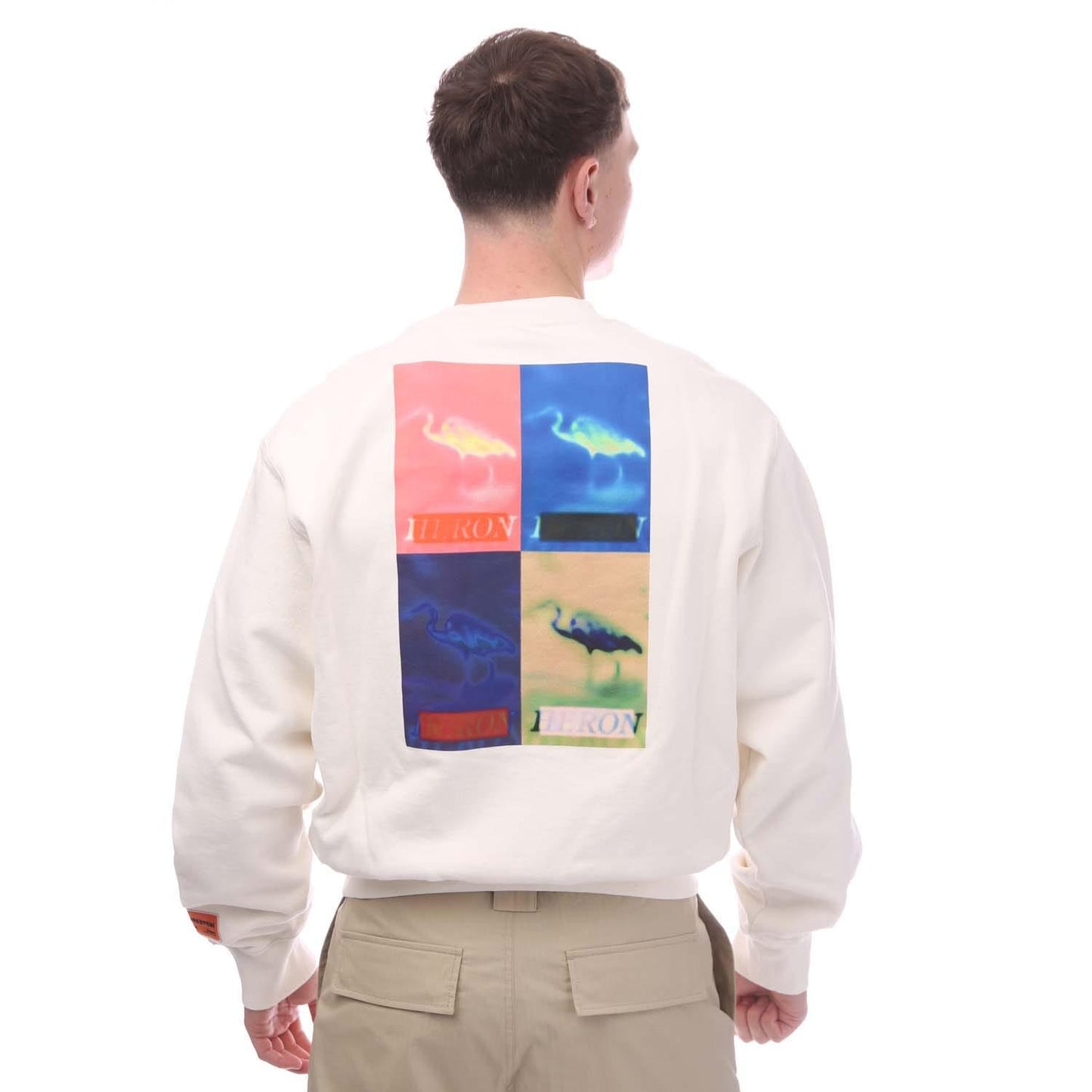 White - Back - Heron Preston Mens Logo Sweatshirt