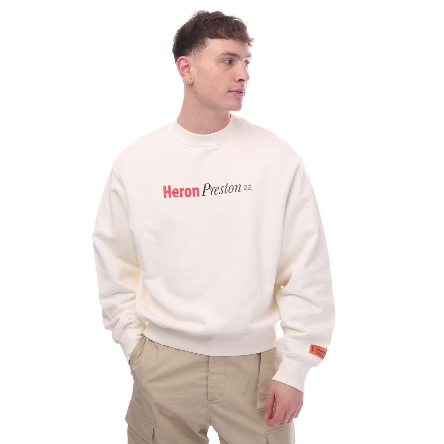 White - Front - Heron Preston Mens Logo Sweatshirt