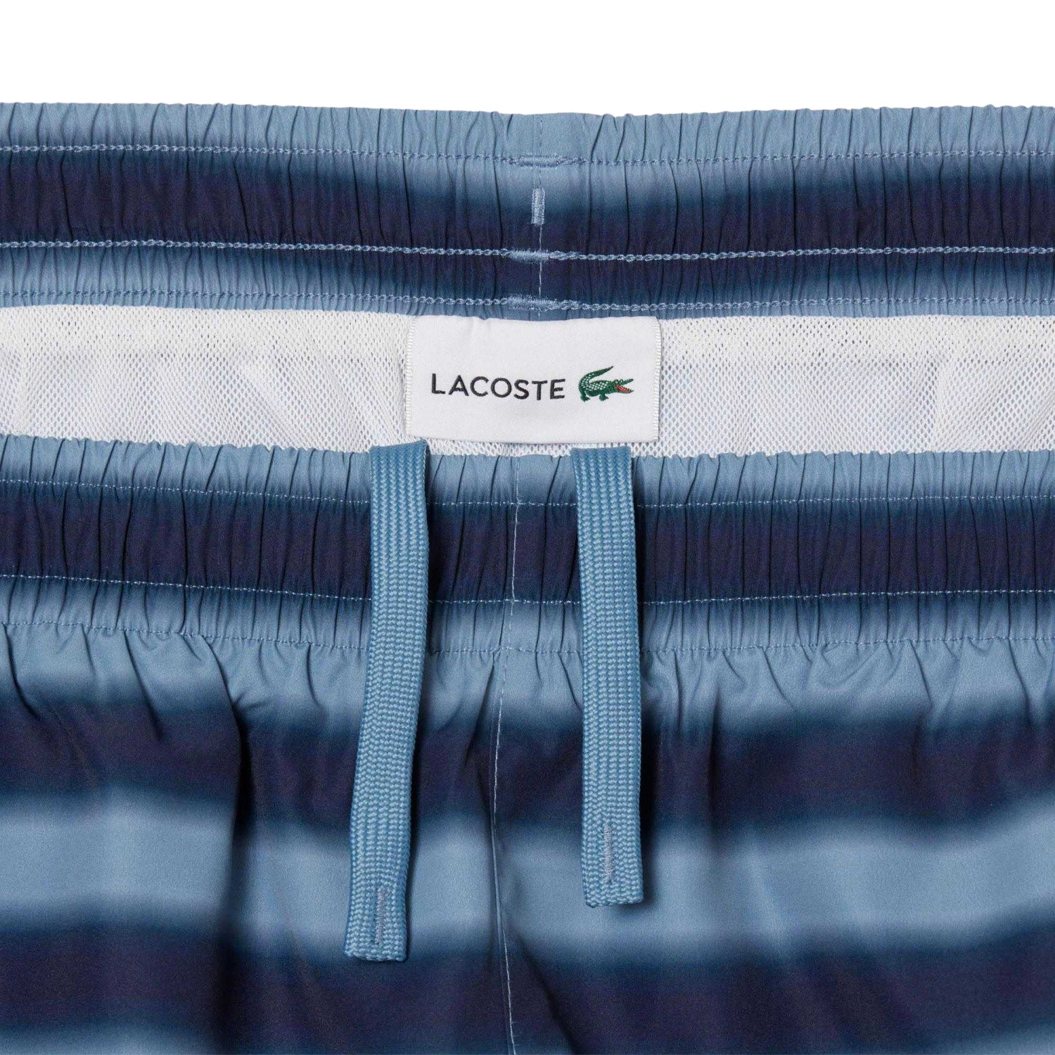 Blue - Lifestyle - Lacoste Mens Striped Swimming Trunks