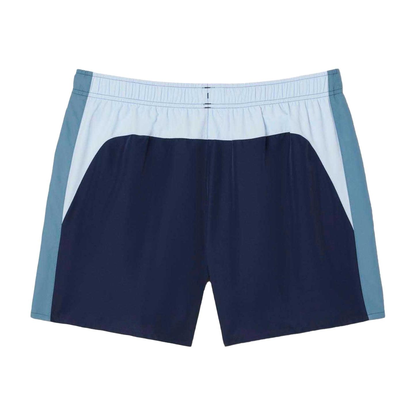 Navy - Back - Lacoste Mens Colour Block Swimming Trunks