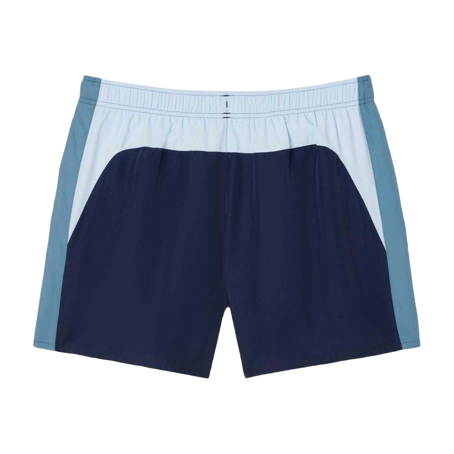 Navy - Back - Lacoste Mens Colour Block Swimming Trunks