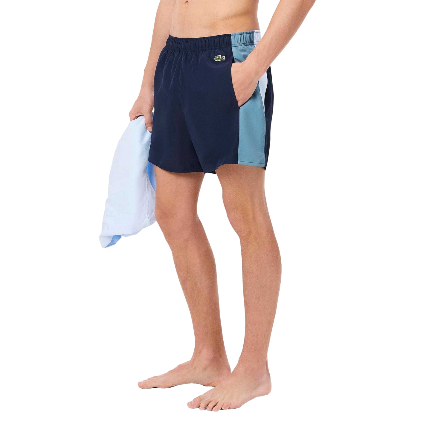 Navy - Lifestyle - Lacoste Mens Colour Block Swimming Trunks