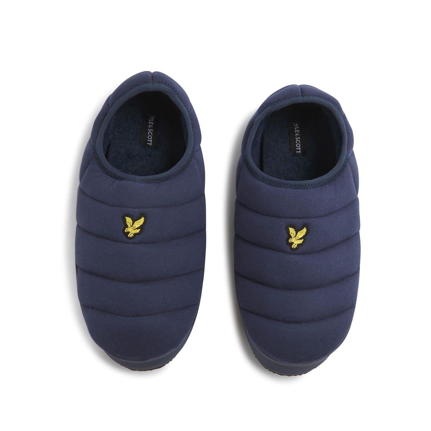 Peacoat Blue - Side - Lyle & Scott Mens Valentine Slippers