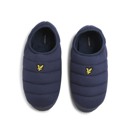 Peacoat Blue - Side - Lyle & Scott Mens Valentine Slippers