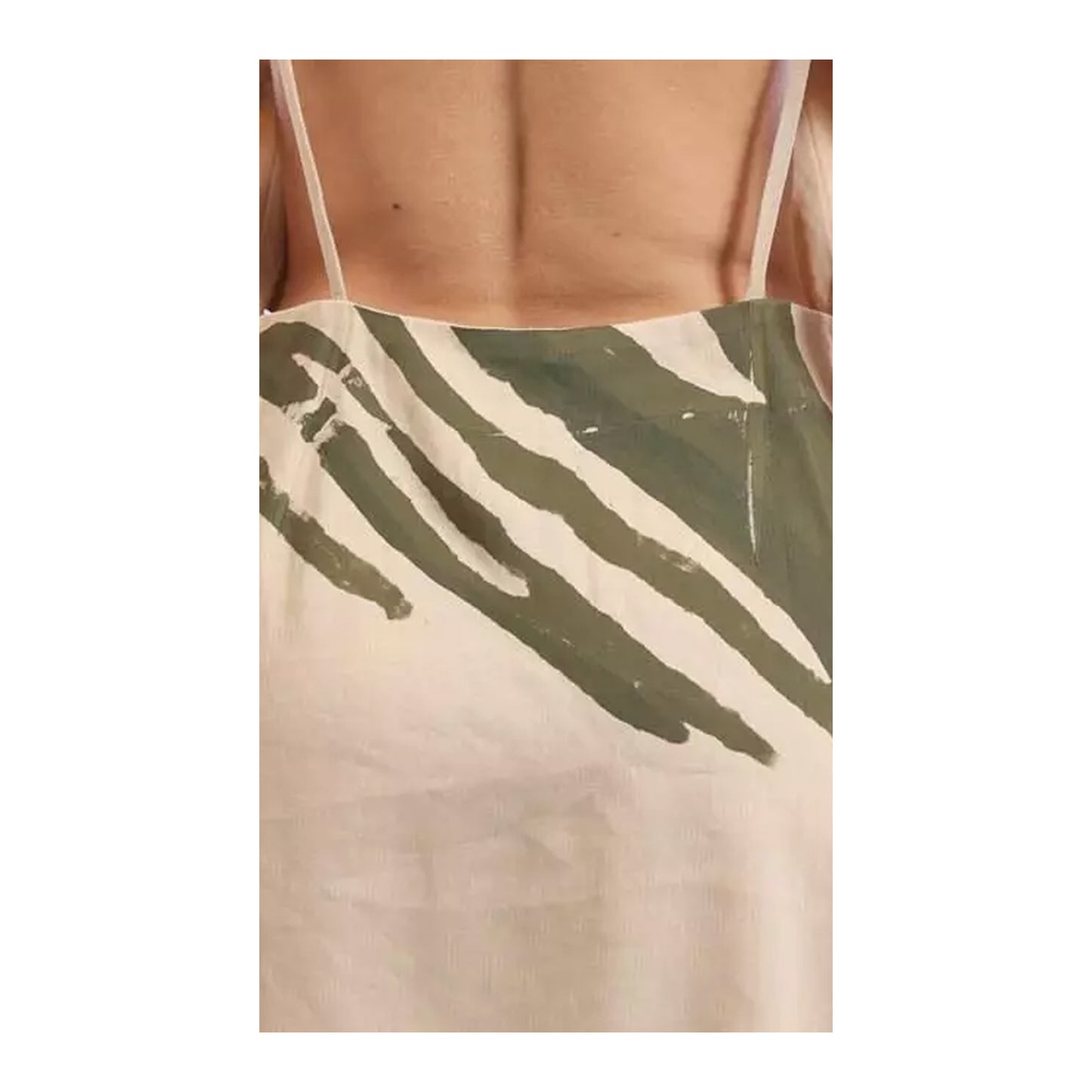 Beige - Pack Shot - Off White Womens-Ladies Zebra Mini Dress