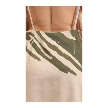 Beige - Pack Shot - Off White Womens-Ladies Zebra Mini Dress