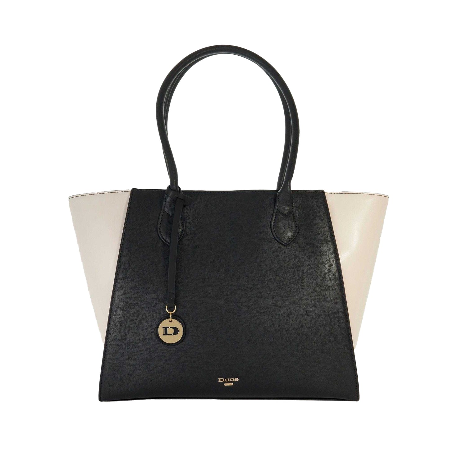 Black-White - Front - Dune London Dasto Plain Tote Bag