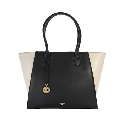 Black-White - Front - Dune London Dasto Plain Tote Bag