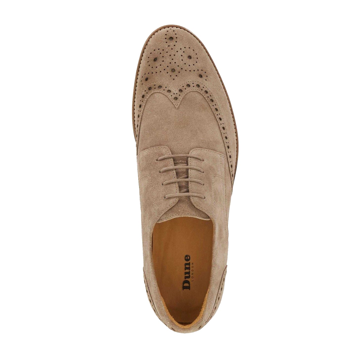 Beige - Lifestyle - Dune London Mens Stanford Leather Lace Up Brogues