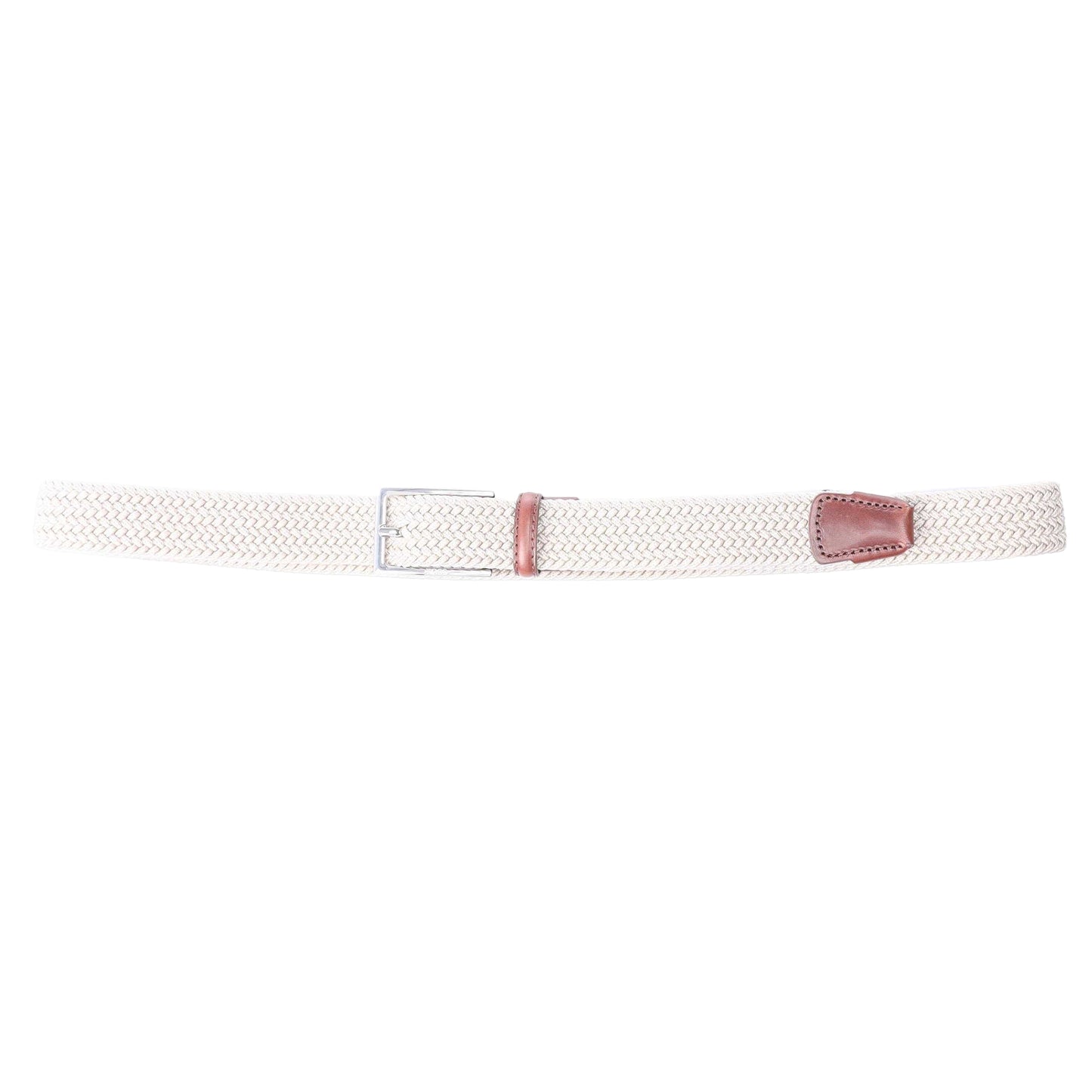 Beige - Side - Boss Clori Woven Leather Belt