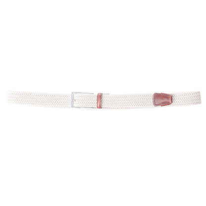 Beige - Side - Boss Clori Woven Leather Belt