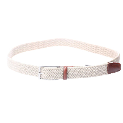 Beige - Front - Boss Clori Woven Leather Belt