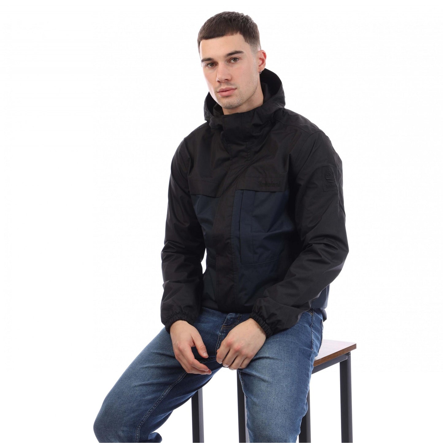 Black - Pack Shot - Timberland Mens Benton Waterproof Shell Jacket