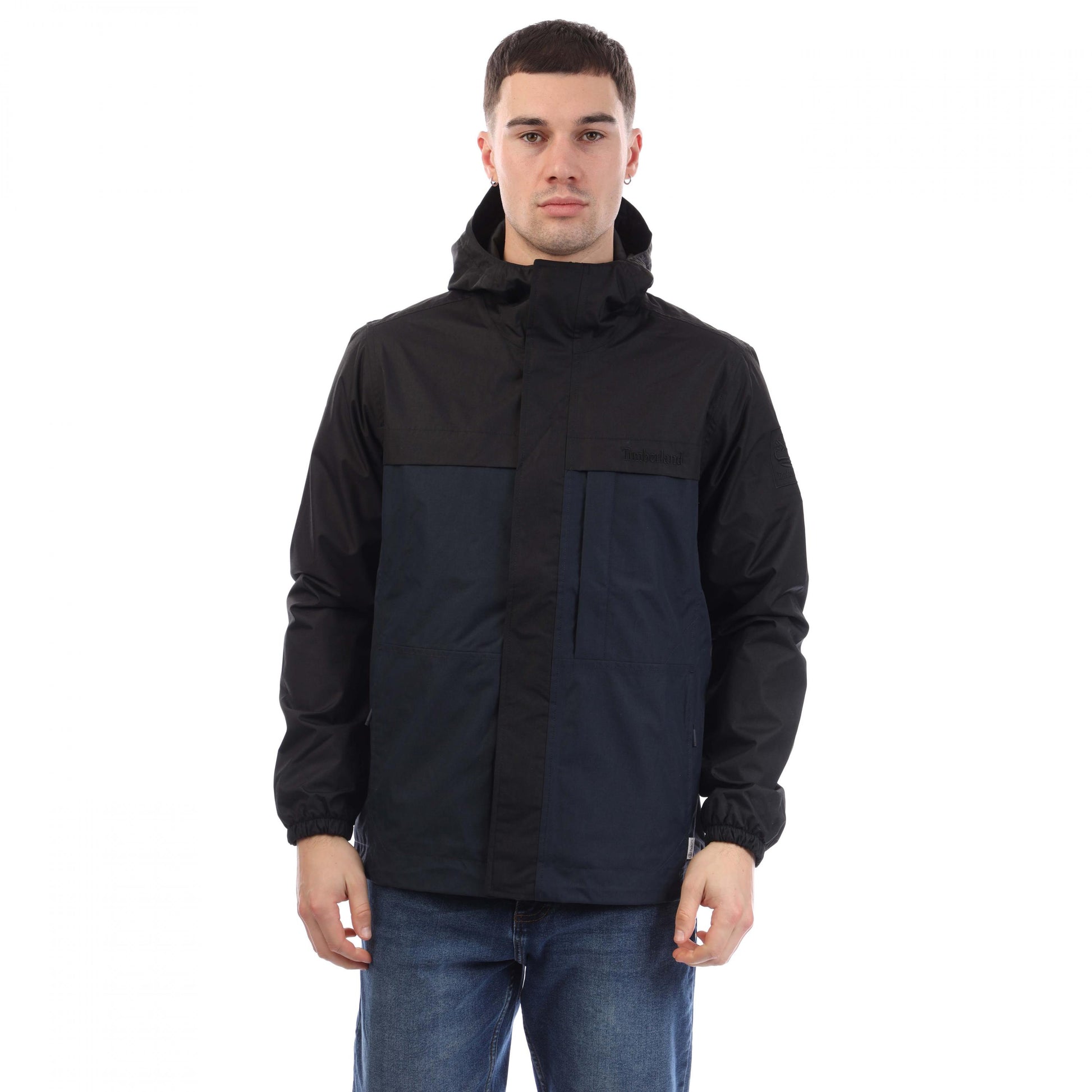 Black - Front - Timberland Mens Benton Waterproof Shell Jacket