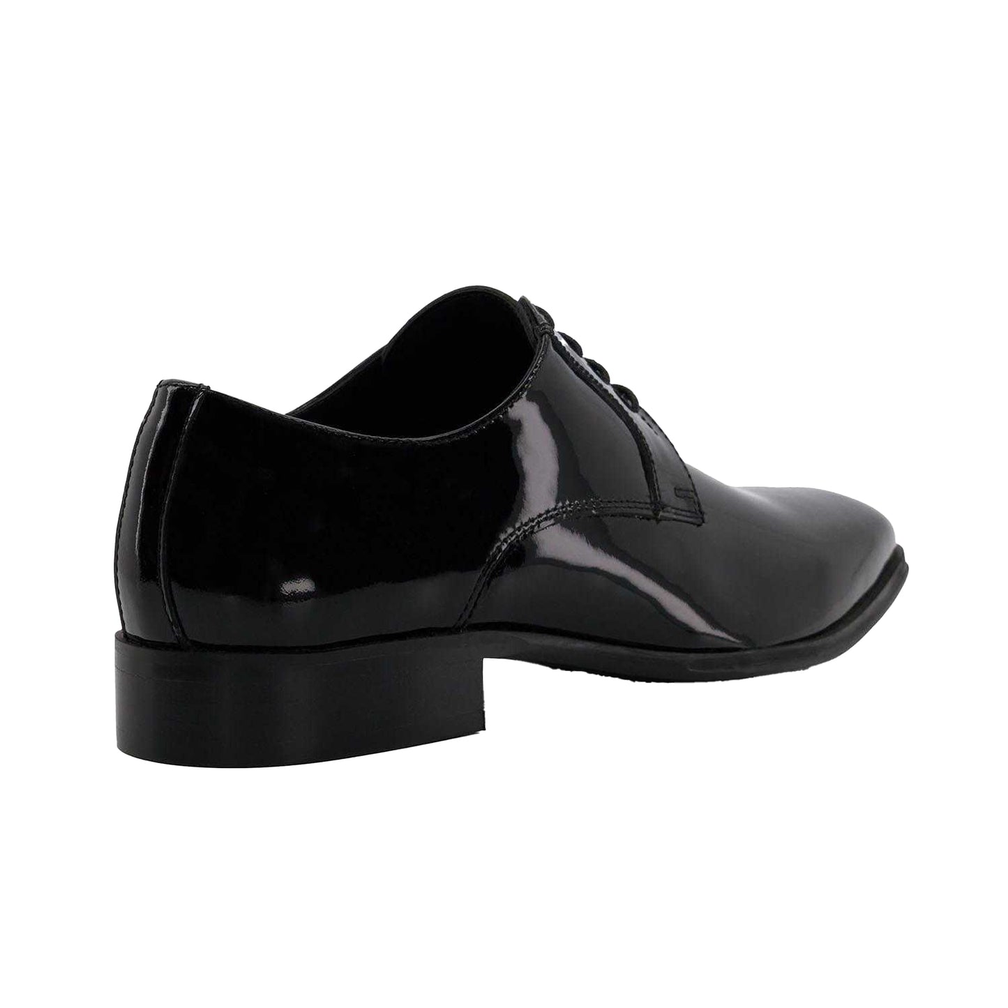 Black - Back - Dune London Mens Smart Patent Sheer Gibson Shoes
