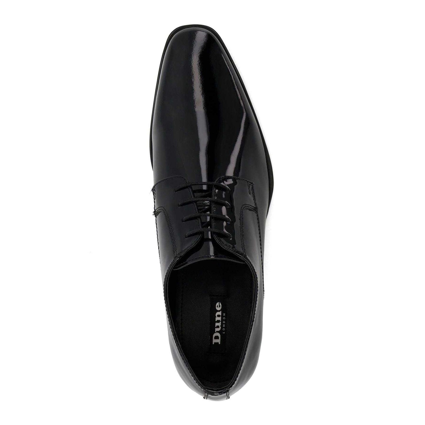 Black - Lifestyle - Dune London Mens Smart Patent Sheer Gibson Shoes