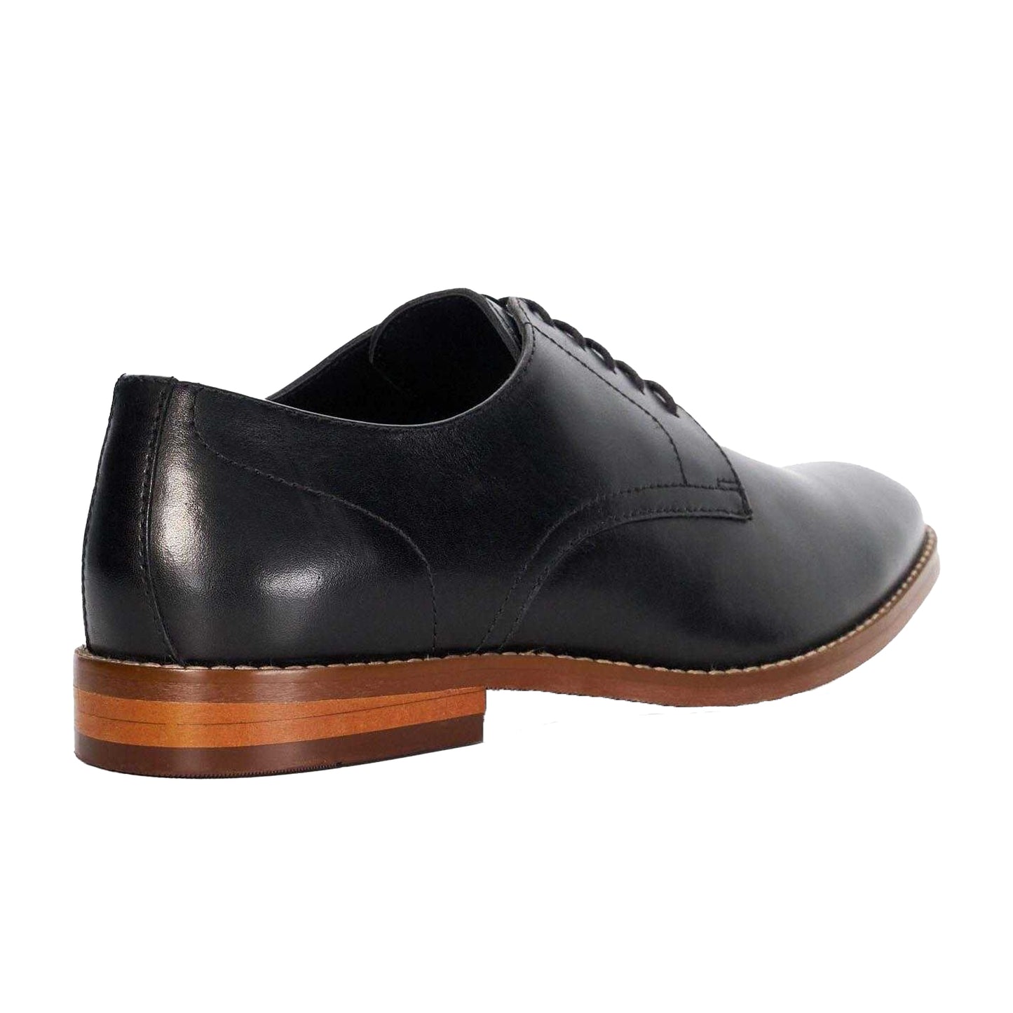 Black - Back - Dune London Mens Leather Derby Shoes
