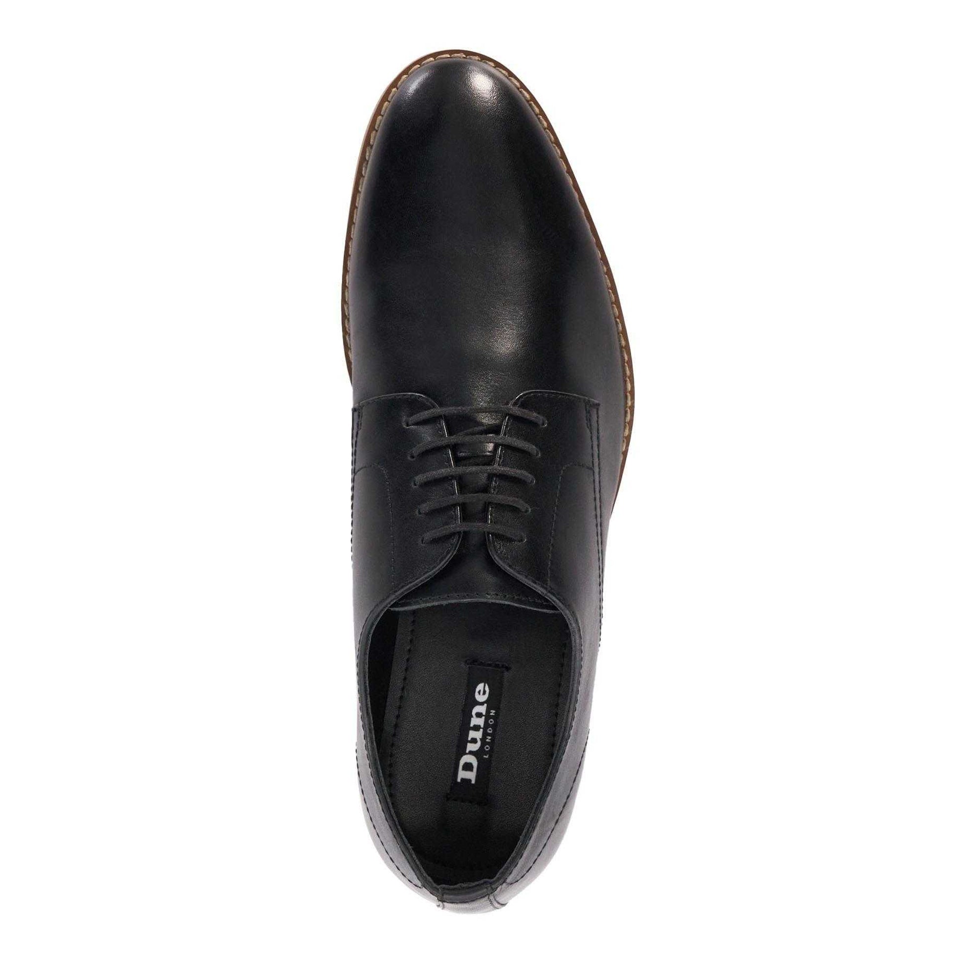 Black - Lifestyle - Dune London Mens Leather Derby Shoes