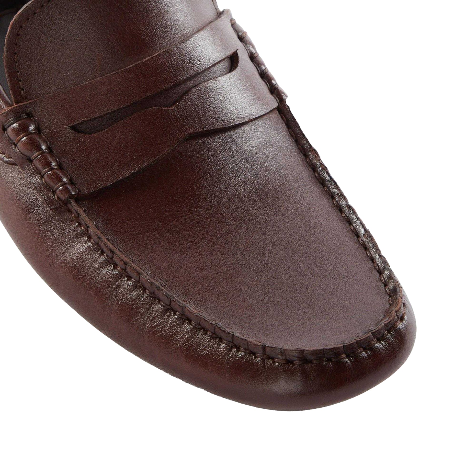 Brown - Pack Shot - Dune London Mens Brantley Saddle Loafers