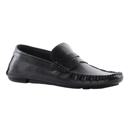 Black - Front - Dune London Mens Brantley Saddle Loafers