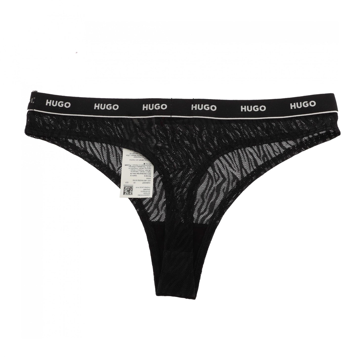 Black - Back - Hugo Womens-Ladies Lace Thong