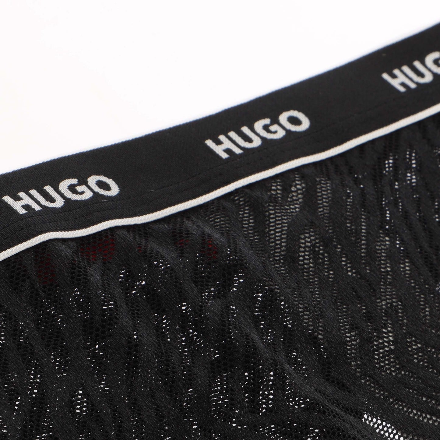 Black - Side - Hugo Womens-Ladies Lace Thong