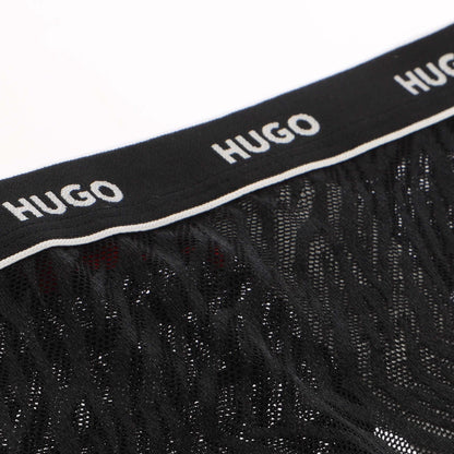 Black - Side - Hugo Womens-Ladies Lace Thong