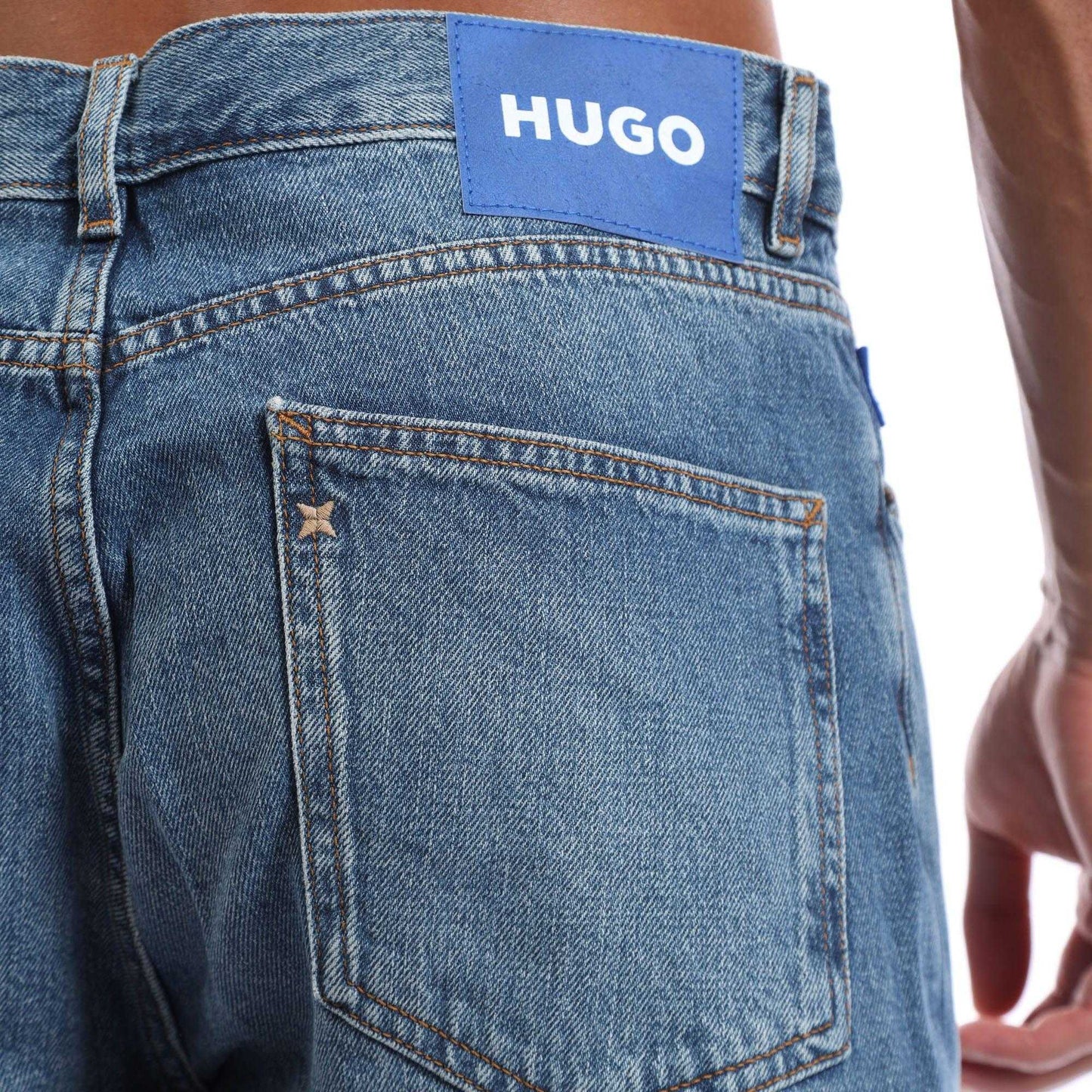 Navy - Side - Hugo Mens Jonah Slim Jeans