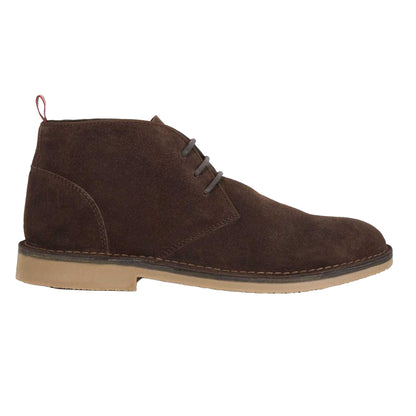 Brown - Side - Dune London Mens Creed Casual Chukka Boots
