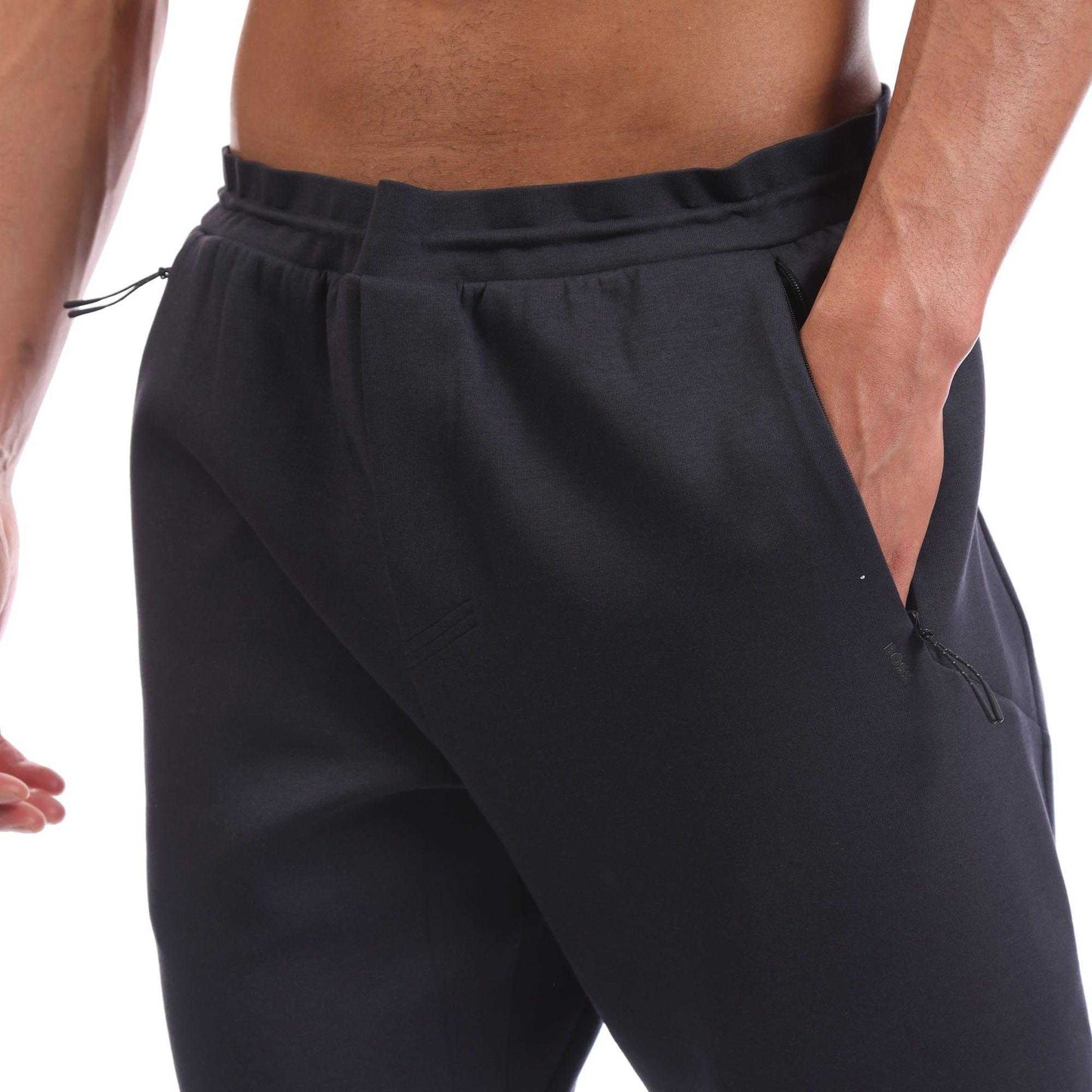Dark Blue - Side - Boss Mens Hicon DesertTech Tracksuit Bottoms