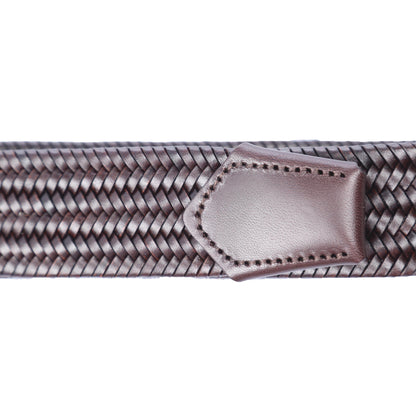 Dark Brown - Lifestyle - Boss Semyo Woven Leather Belt