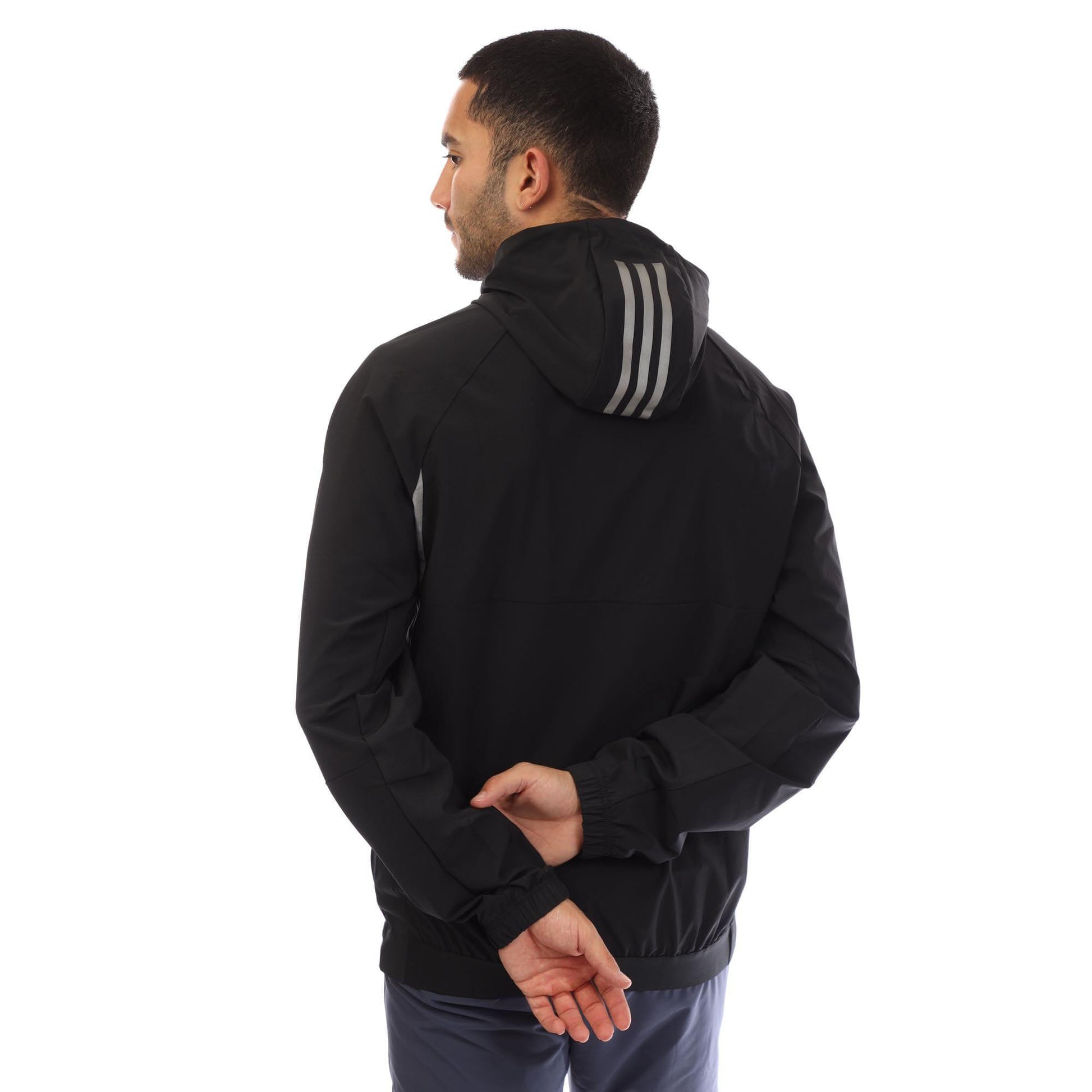 Black - Back - Adidas Mens Climacool Woven Track Jacket