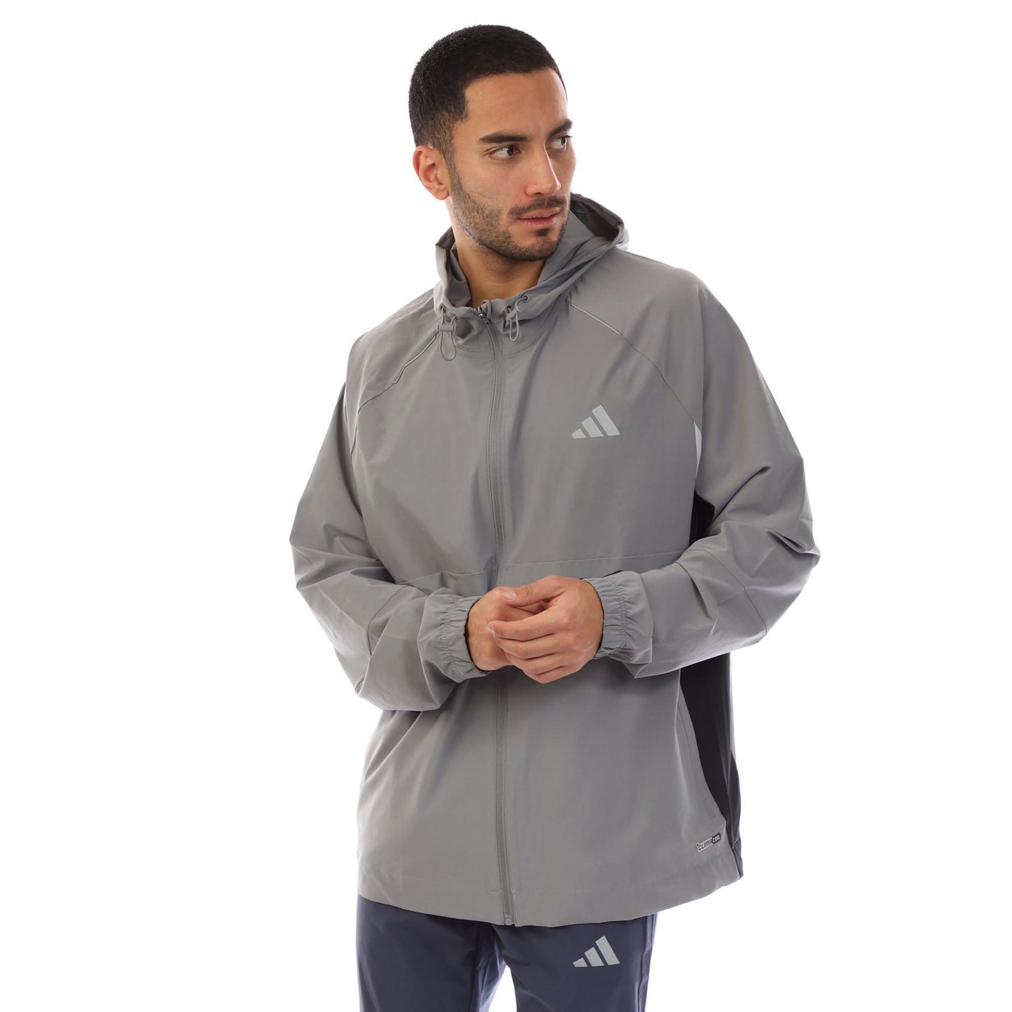 Grey - Front - Adidas Mens Climacool Woven Track Jacket