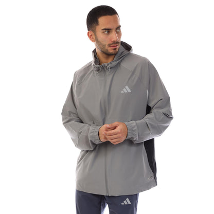 Grey - Front - Adidas Mens Climacool Woven Track Jacket