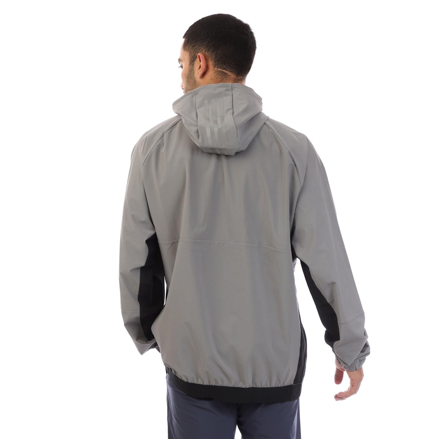 Grey - Back - Adidas Mens Climacool Woven Track Jacket