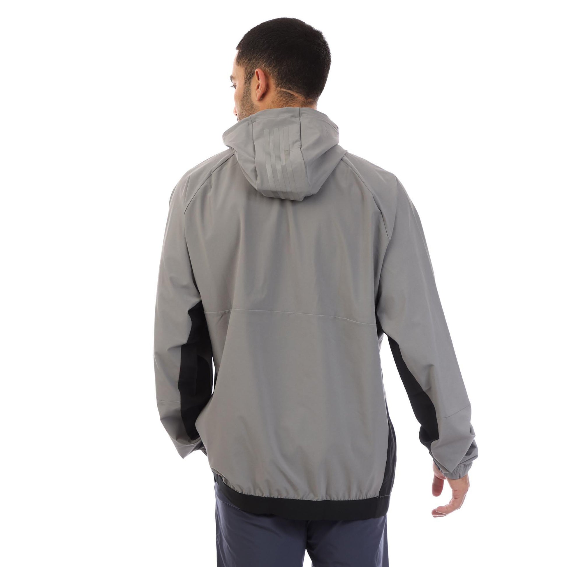 Grey - Back - Adidas Mens Climacool Woven Track Jacket
