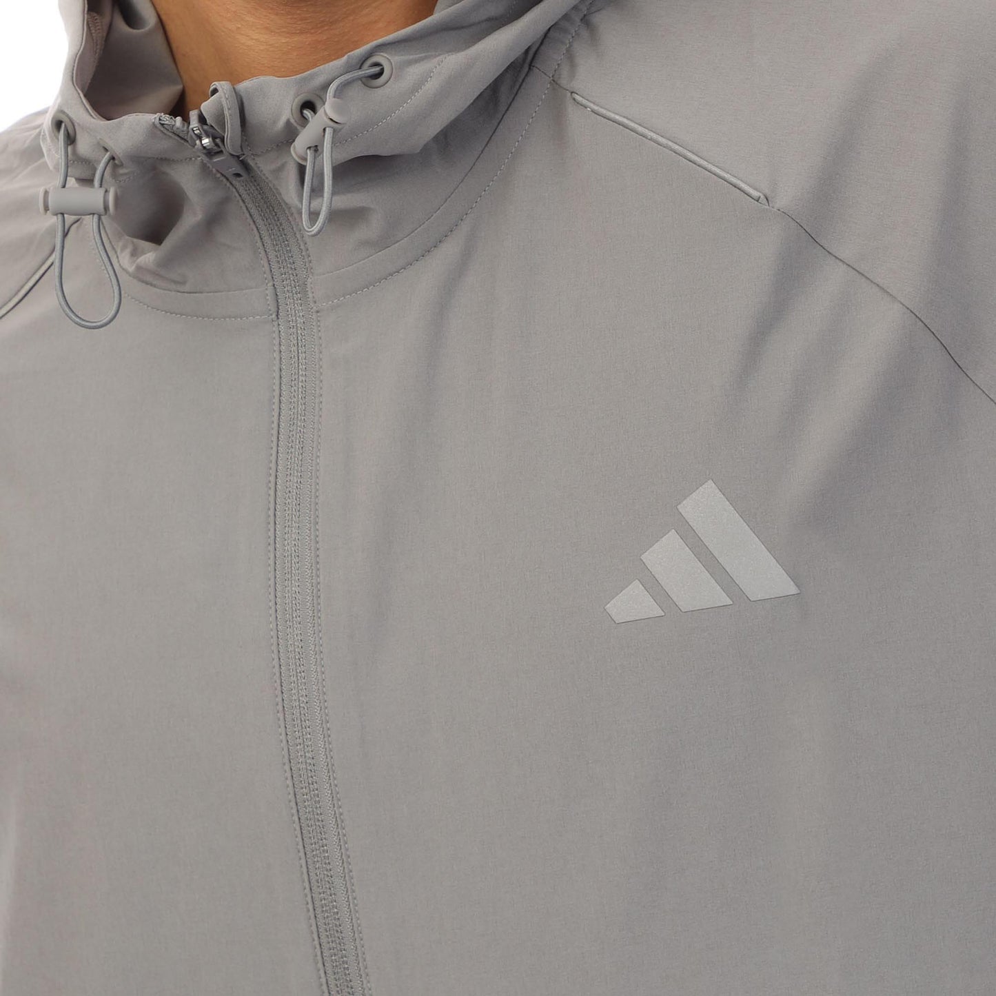 Grey - Side - Adidas Mens Climacool Woven Track Jacket