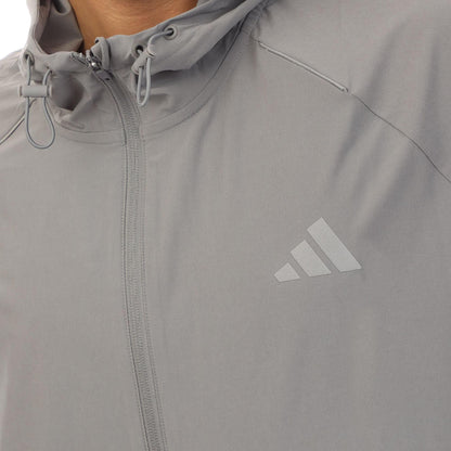 Grey - Side - Adidas Mens Climacool Woven Track Jacket
