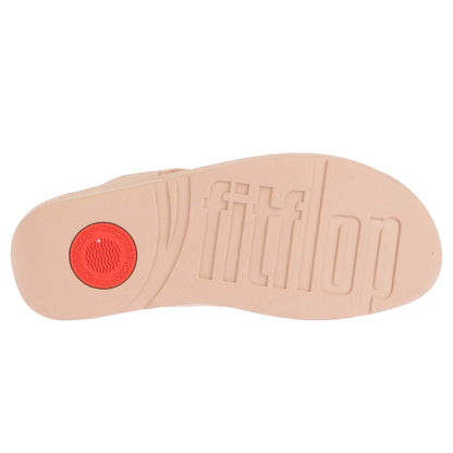 Beige - Lifestyle - FitFlop Womens-Ladies Lulu Shimmer Toe Post Sandals