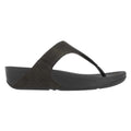 Black - Side - FitFlop Womens-Ladies Lulu Shimmer Toe Post Sandals