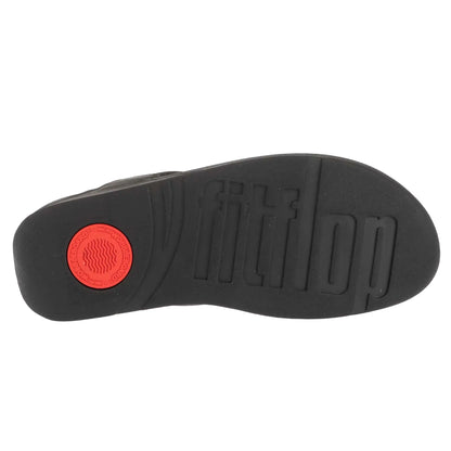 Black - Lifestyle - FitFlop Womens-Ladies Lulu Shimmer Toe Post Sandals